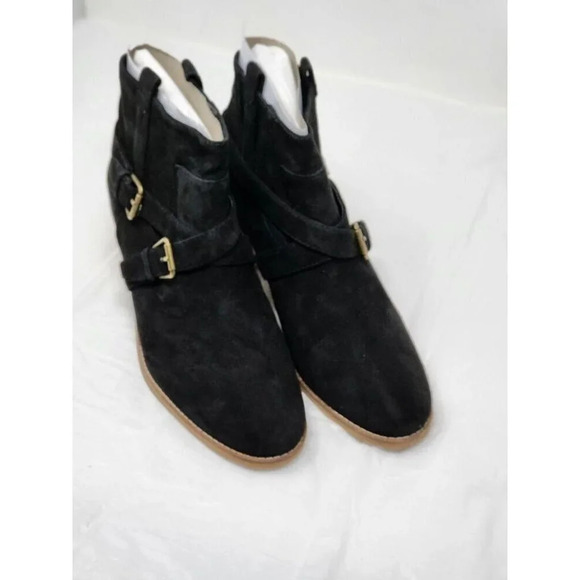 Cole Haan 255303 Womens Jensynn Pull-on Suede Booties Black Size 11 B - Picture 1 of 7